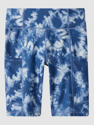 GapFit Teen Recycled Polyester Tie-Dye High-Rise Biker Shorts GapFit Teen Recycled Polyester Tie-Dye High-Rise Biker Shorts