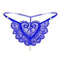 Lace Embroidery Pearl Massage Thong