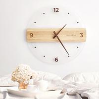 Wooden Wall Clock Nordic Simple Wall Clock Minimalist Simple Design Decorative Wall Clock Living Room Decor 40 CM Lightinthebox