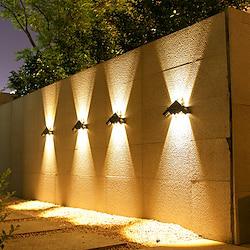 Solar LED Wall Light Outdoor Waterproof Wall Washing Light Solar Night Light 7LED Garden Porch Fence Wall Lighting Landscape Decoration 1PC Lightinthebox