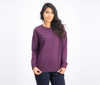 Womens Fleece Pullover  Purple - thumbnail