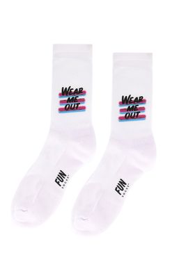 Unisex 1Pk 1/2 Terry Crew Sock  White