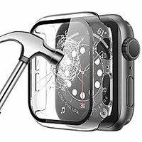 [2 pack] Case for apple watch 44mm 40mm 42mm 38mm series se 6 5 4 3 2 1 built-in tempered glass screen protector ultra-thin full cover protective hard pc bumper case for iwatch series miniinthebox - thumbnail