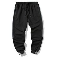 Men's Chino Chinos Pants Patchwork Full Length Black miniinthebox - thumbnail