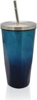 Royalford 450ml Vacuum Mug With Straw Blue - RF11137