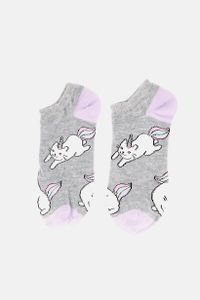 Kids Girls Low Cut Sock  Gray/Lilac