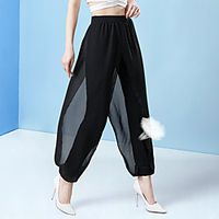 Women's High Waist Yoga Pants Wide Leg Elastic Waistband Bottoms Breathable Quick Dry Moisture Wicking Solid Color White Black Beige Modal Cotton Yoga Fitness Gym Workout Winter Sports Activewear Lightinthebox - thumbnail