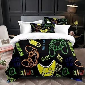 Gamer Bedding Sets for BoysGaming Duvet Cover Set Twin SizeBoys Video Games Comforter Cover Bed Set for Teen Boys BedroomGamepad Controller3 Piece with 2 Pillow Shams Lightinthebox