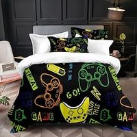 Gamer Bedding Sets for BoysGaming Duvet Cover Set Twin SizeBoys Video Games Comforter Cover Bed Set for Teen Boys BedroomGamepad Controller3 Piece with 2 Pillow Shams Lightinthebox - thumbnail