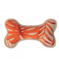 Freedog Durable Plush Bone Shaped Dog Toy - Orange