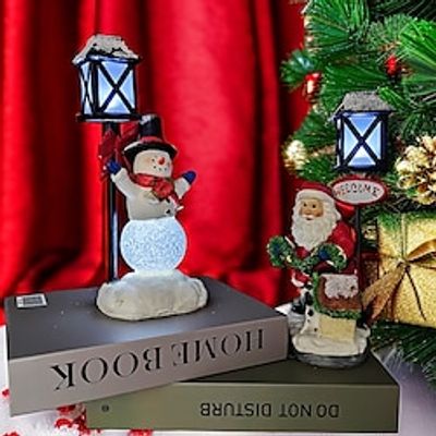 Christmas Gifts Resin Christmas Snowman Night Light Decoration Christmas Gifts Crafts Lightinthebox