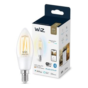 WiZ Filament Clear C35 E14 Smart Light Bulb - Tunable White (40W)