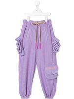 Natasha Zinko Kids ruffled cargo-pocket track pants - PURPLE - thumbnail