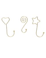 Homesmiths Christmas Bauble Hangers Iron Light Gold Assorted 1 Piece