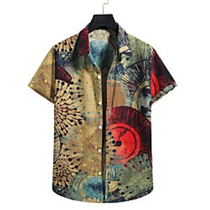 Men's Shirt Floral Short Sleeve Casual Tops Tropical Hawaiian A miniinthebox
