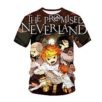 Inspired by The Promised Neverland Cosplay Anime Cartoon 100% Polyester 3D Harajuku Graphic Kawaii T-shirt For Women's / Men's miniinthebox