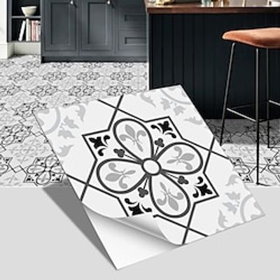 4pcs Vinyl Tile Stickers Peel And Stick Home Decoration Wallpaper Peel And Stick Wall Stickers Thickened Waterproof Non-Slip Wear-Resistant Self-Adhesive Floor Stickers 20x20cm/30x30cm miniinthebox