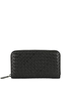 Bottega Veneta Pre-Owned Intrecciato zipped continental wallet - Black