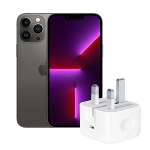 Apple iPhone 13 Pro Max 5G Smartphone, 256GB, Graphite+ Apple 20W USB-C Power Adapter