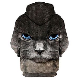 Men's Unisex Pullover Hoodie Sweatshirt Graphic Pocket Hooded Casual Daily Holiday 3D Print Sportswear Eye Of The Kitty Hoodies Sweatshirts  Long Sleeve Lightinthebox