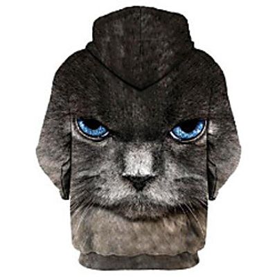 Men's Unisex Pullover Hoodie Sweatshirt Graphic Pocket Hooded Casual Daily Holiday 3D Print Sportswear Eye Of The Kitty Hoodies Sweatshirts  Long Sleeve Lightinthebox