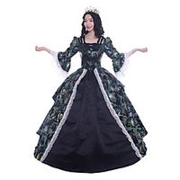 Princess Maria Antonietta Rococo Victorian Renaissance Vacation Dress Dress Party Costume Masquerade Prom Dress Women's Satin Costume Black  Blue  Yellow Vintage Cosplay Halloween Party  Evening Lightinthebox - thumbnail