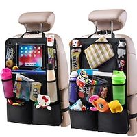 Backseat Car Organizer Kick Mats Back Seat Protector with Touch Screen Tablet Holder Car Back Seat Organizer for Kids Car Travel Accessories Kick Mat with 9 Storage Pockets 1PCS miniinthebox - thumbnail