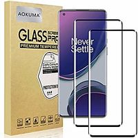 aokuma for oneplus 9 pro bulletproof glass, [2 pieces] glass compatible with oneplus 9 pro protective film, premium glass film with 9h hardness, anti-scratch, shatterproof, anti-bubbles (black edge) Lightinthebox - thumbnail