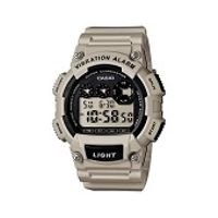 Casio Resin Round Sports Watch for Men, White - (W-735H-8A2DF) Casio Resin Round Sports Watch for Men, White - (W-735H-8A2DF)