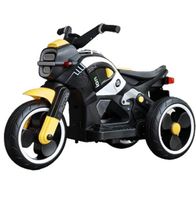 Megastar Ride On 6 V Rapid Fire Motorcycle Trike For Kids - Yellow (UAE Delivery Only)