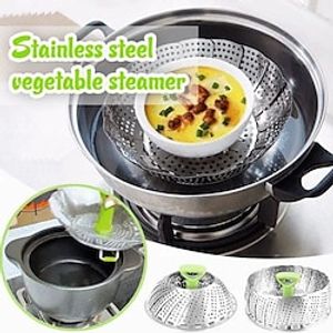 Vegetable Steamers Basket, Stainless Steel Steamer for Cooking with Removable Handle and Non-Slip Legs for Various Size Pot and Instant Pot Pressure Cooker Lightinthebox