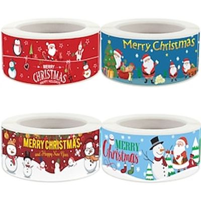 120Pcsroll Merry Christmas Stickers Happy New Year Gift Sealing Stickers Holiday Candy Bag Box Decoration Stationery Stickers Lightinthebox 120Pcsroll Merry Christmas Stickers Happy New Year Gift Sealing Stickers Holiday Candy Bag Box Decoration Stationery Stickers Lightinthebox
