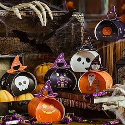 10/20PCS Halloween Candy Box Ghost Zombie Trick or Treat Pumpkin Baking Biscuit Candy Box For Holiday Party Favor Decoration Gift miniinthebox