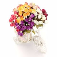 15 Heads Bonquet Artificial Rose Silk Flower Home Wedding Party Bridal Decoration - thumbnail