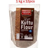 Natures Choice Buckwheat Flour (Kuttu Atta), 1 kg Pack Of 12 (UAE Delivery Only)