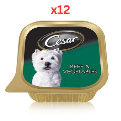 Cesar Beef and Vegetables Wet Dog Food 100G (Pack of 12) Cesar Beef and Vegetables Wet Dog Food 100G (Pack of 12)