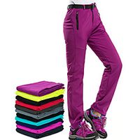 Women's Fleece Lined Pants Hiking Pants Trousers Softshell Pants Winter Outdoor Thermal Warm Windproof Fleece Lining Multi-Pockets Pants / Trousers Bottoms Purple Fuchsia Grey Black Army Green miniinthebox - thumbnail