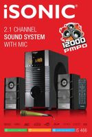 iSonic 2.1 Channel Sound System With Mic-(Black)-(iS 466)