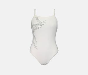 Womens Moonlight High 1pc Swimwear  White
