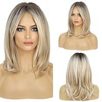 Layered Wigs for Women Synthetic Wig Wigs with Bangs Synthetic Long Hair Blonde Black Brown Dark Brown Light Brown Lightinthebox