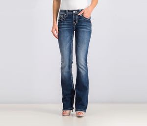 Womens Washed Jeans  Dark Blue