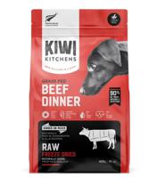 Kiwi Kitchens Raw Freeze Dried Grass Fed Beef Dinner Dry Dog Food 425G