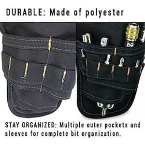 1pc Portable Heavy Duty Drill Driver Holster Cordless Electrician Tool Bag Bit Holder Belt Pouch Waist Cordless Drill Storage Pocket Lightinthebox