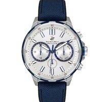 Beverly Hills Polo Club Men's VX9JE1 Movement Watch, Multi Function Display and Nato Strap - BP3402X.332, Brown