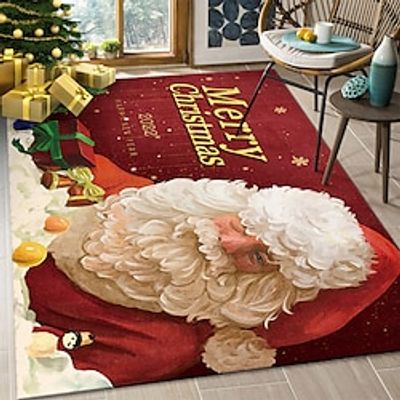 Christmas Area Rug Doormat Red Rug Xmas Santa Claus Modern Rug Kitchen Rug Washable Rug Non Slip Moroccan Carpet Holiday Decor Geometric Soft Accent Rug for Bathroom Bedroom Dining Room Living Room miniinthebox Christmas Area Rug Doormat Red Rug Xmas Santa Claus Modern Rug Kitchen Rug Washable Rug Non Slip Moroccan Carpet Holiday Decor Geometric Soft Accent Rug for Bathroom Bedroom Dining Room Living Room miniinthebox