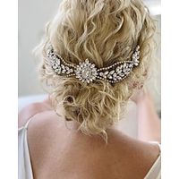 Wedding Hair Accessories for Kids Flower Girl Hair Accessory Princess Headpiece White Flower Headband Pearl for Girl and Flower Girls Cute Bridal Wedding Hair Band Women's Fashion Headbands miniinthebox - thumbnail