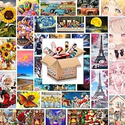 Diamond Painting Kits Gift for Adults - 5D DIY Diamond Art in Mystery Blind Without Frame miniinthebox