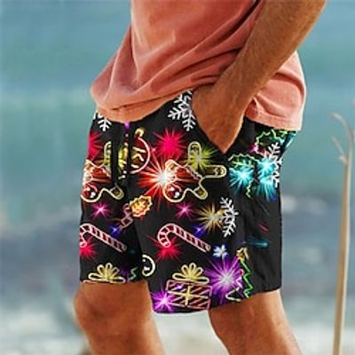 Men's Sweat Shorts Beach Shorts Terry Shorts Drawstring Elastic Waist 3D Print Graffiti Breathable Soft Short Christmas Streetwear Cotton Blend Casual Athleisure Black Wine Micro-elastic Lightinthebox Men's Sweat Shorts Beach Shorts Terry Shorts Drawstring Elastic Waist 3D Print Graffiti Breathable Soft Short Christmas Streetwear Cotton Blend Casual Athleisure Black Wine Micro-elastic Lightinthebox