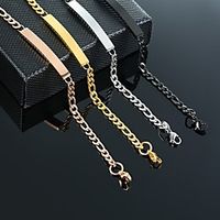 Chain Bracelet Cuban Link Birthday Stylish Simple Classic Steel Bracelet Jewelry Rose Gold  Black  Gold For Gift Lightinthebox - thumbnail