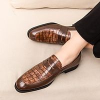 Men's Oxfords Penny Loafers Classic Daily PU Yellow Green Black Fall Spring miniinthebox - thumbnail